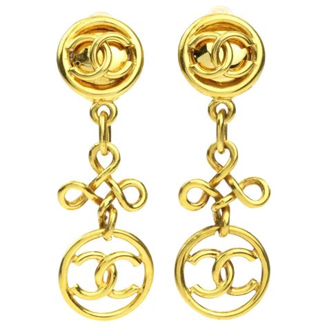 chanel earrings chandelier|Chanel symbol earrings.